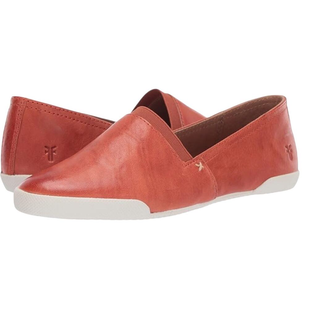 Frye Melanie Women’s Leather Slip-On Sneakers Flat‎ Shoe Comfort Red Size 9